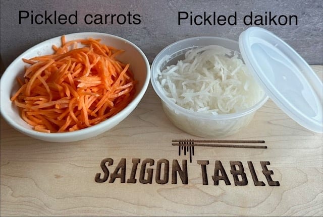 Pickled daikon.