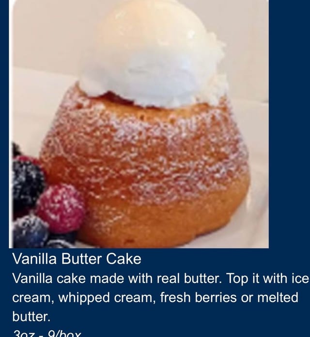 Vanilla Butter Cake.