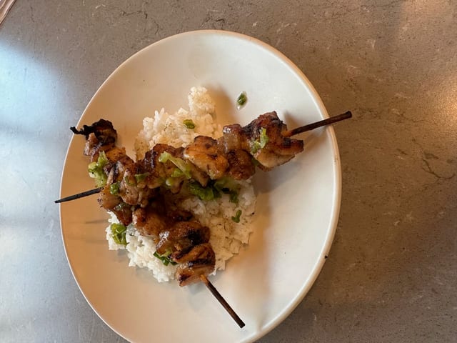 Grilled Chicken Skewers.